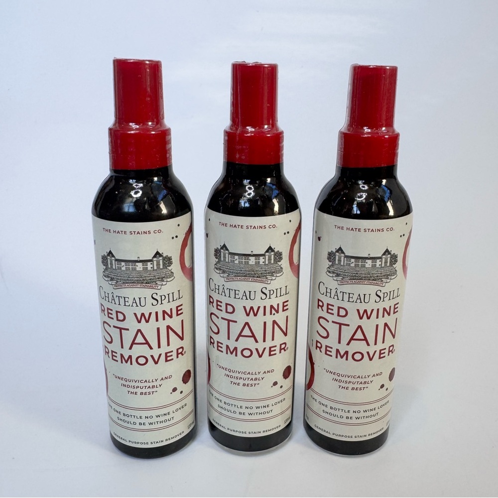 NWT Lot of 3 Chateau Spill Red Wine Stain Remover - 4oz Spray Cleaners